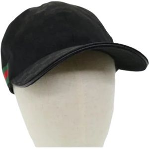 Gucci Vintage, Tweedehands Gucci-hoed van zwart stof Zwart, unisex, Maat:ONE Size