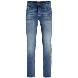 Jack & Jones, Slim-Fit Tapered Leg Jeans Blauw, Heren, Maat:W29 L30