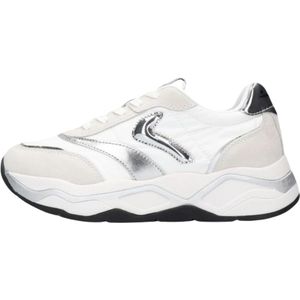 Voile Blanche, Schoenen, Dames, Veelkleurig, 38 EU, Suède, Witte Lage Sneakers Club 108