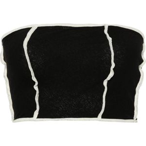 Nanushka, Zwarte Polyester Strapless Crop Top Zwart, Dames, Maat:S
