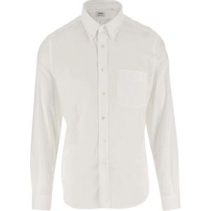 Aspesi, Witte Katoenen Overhemd met Knopen Wit, Heren, Maat:2XL