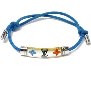 Louis Vuitton Vintage, Pre-owned, Dames, Blauw, ONE Size, Pre-owned Fabric bracelets