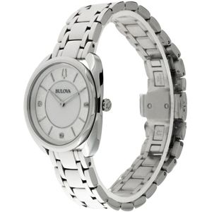 Bulova, Accessoires, Dames, Wit, ONE Size, Duality Quartz Horloge