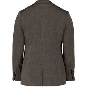 Betty & Co, Jassen, Dames, Zwart, L, Leer, Gestreepte Lange Blazer met Zakken