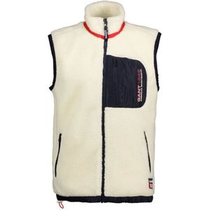 Gant, Stijlvolle Fleece Vest voor Heren Wit, Heren, Maat:L