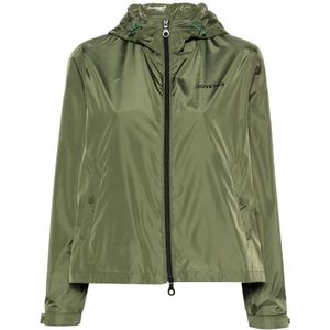 Duvetica, Jassen, Dames, Groen, M, Groene Lichtgewicht Hooded Jas