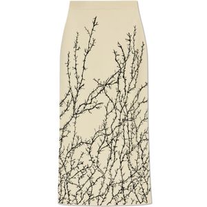 Alexander McQueen, Rokken, Dames, Beige, S, Polyester, Kokerrok