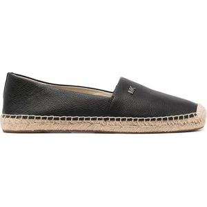 Michael Kors, Schoenen, Dames, Zwart, 36 EU, Leer, Zwarte Slip-On Espadrilles