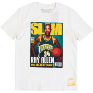 Mitchell & Ness, Tops, Heren, Wit, L, Seattle Supersonics NBA Slam Tee