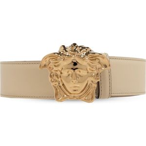 Versace, Accessoires, Heren, Beige, 105 CM, Leren riem