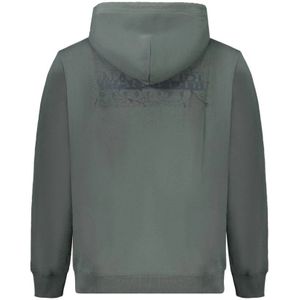 Napapijri, Sweatshirts & Hoodies, Heren, Groen, M, Katoen, Groene Katoenen Trui