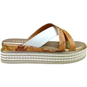 Alviero Martini 1a Classe, Schoenen, Dames, Veelkleurig, 36 EU, Beige Sandalen Elegant Hedendaags Ontwerp