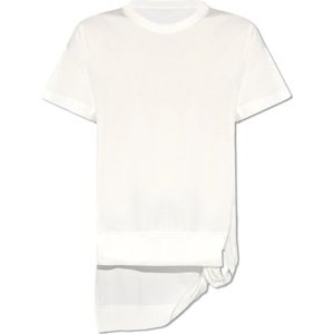 Y-3, Katoenen top Wit, Dames, Maat:M