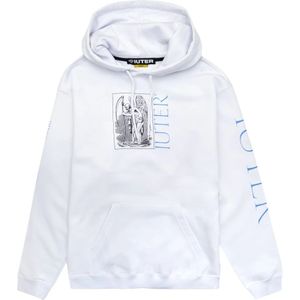 Iuter, Witte Cruel World Hoodie Wit, Heren, Maat:L