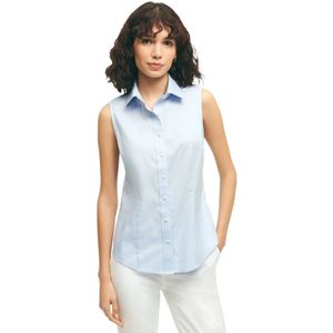 Brooks Brothers, Sleeveless Tops Blauw, Dames, Maat:S