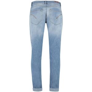 Dondup, Jeans, Heren, Blauw, W35, Katoen, Contrasterende Stiksels Skinny Jeans