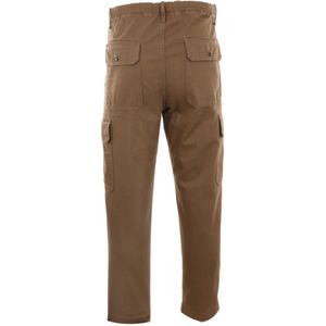 Incotex, Broeken, Heren, Beige, W32, Katoen, Cargo Broek Beige Contraststiksels