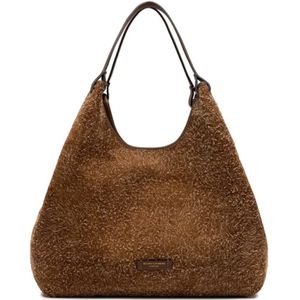 Gianni Chiarini, Tassen, Dames, Bruin, ONE Size, Suède, Dua Tote Bag