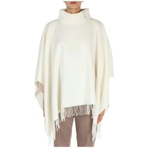 Fabiana Filippi, Jassen, Dames, Beige, ONE Size, Wol, Merino Wol en Kasjmier Cape