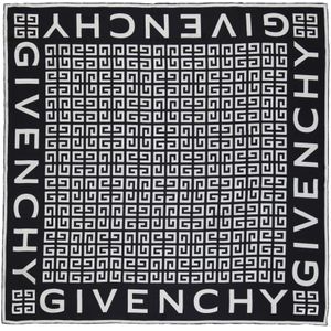 Givenchy, Zijden 4G Print Sjaal Blauw, Dames, Maat:ONE Size