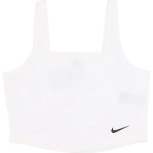 Nike, Tops, Dames, Wit, XS, Katoen, Sportieve Tanktop met Swoosh-logo