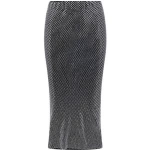 Philosophy di Lorenzo Serafini, Rhinestone Mesh Rok Grijs, Dames, Maat:M