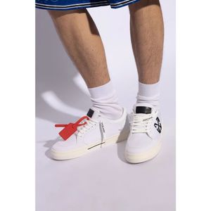 Off White, Schoenen, Heren, Wit, 43 EU, Katoen, Nieuwe laag vulkaniseerde sneakers