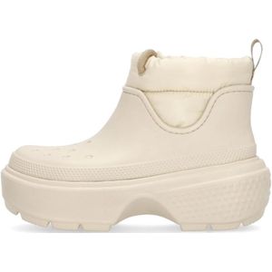 Crocs, Schoenen, Heren, Wit, 36 EU, Nylon, Stomp Puff Boot Stucco