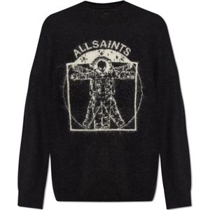 AllSaints, Sweatshirts & Hoodies, Heren, Zwart, M, Wol, ‘Insignia’ trui