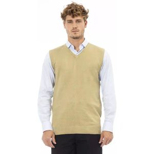 Alpha Studio, Truien, Heren, Beige, S, Nylon, Elegante Beige Vest