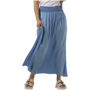 Penn&Ink N.y, Rokken, Dames, Blauw, L, Denim, Blauwe Midi Rok