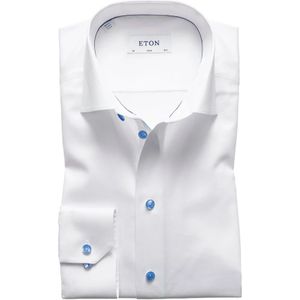 Eton, Witte Business Overhemd Wit, Heren, Maat:XL