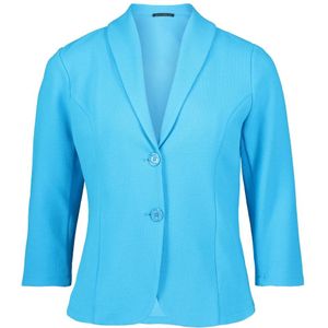 Betty Barclay, Jassen, Dames, Blauw, 4Xl, Leer, Elegant Button-Up Jersey Blazer