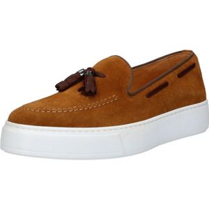 Exton, Schoenen, Heren, Bruin, 42 EU, Suède, Heren Loafer Suède Rubberen Zool