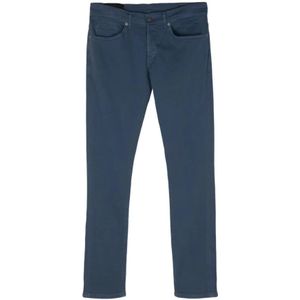 Dondup, Jeans, Heren, Blauw, W33, Katoen, 860 Iris 5-Pocket Jeans