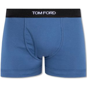 Tom Ford, Katoenen boxershorts Blauw, Heren, Maat:S