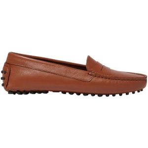 Scarosso, Ashley Loafers - Handgemaakte Italiaanse leren schoenen Bruin, Dames, Maat:40 EU