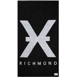 John Richmond, Luxe Strandhanddoek met Logo Zwart, unisex, Maat:ONE Size