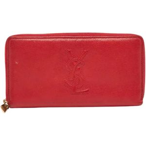 Yves Saint Laurent Vintage, Pre-owned, Dames, Rood, ONE Size, Leer, Tweedehands leren portemonnees