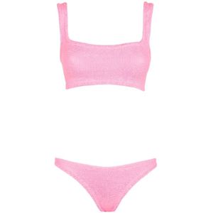 Hunza G, Badkleding, Dames, Roze, ONE Size, Nylon, Roze & Paarse Bikini Zwemkleding Accessoires