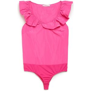 Maliparmi, Tops, Dames, Roze, XS, Polyester, Gerimpeld Taffetas Body