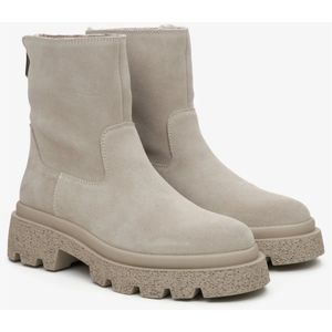 Estro, Schoenen, Dames, Grijs, 39 EU, Grijze Velours Enkellaarzen voor de Winter Er 00114211