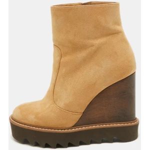 Stella McCartney Pre-owned, Pre-owned, Dames, Bruin, 37 EU, Pre-owned Suede boots