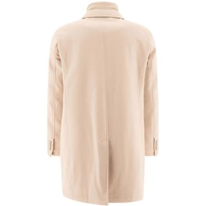 Herno, Jassen, Heren, Beige, L, Wol, Beaverwollen jas