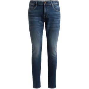 Guess, Jeans, Heren, Blauw, W33, Denim, Klassieke Denim Jeans met 5 Zakken