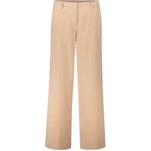 Betty & Co, Broeken, Dames, Beige, 3Xl, Gestreepte pantalon met zakken