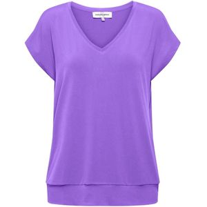 &Co Woman, Tops, Dames, Paars, 3Xl, Polyester, Violet V-hals Blouse Top