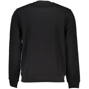 Guess, Sweatshirts & Hoodies, Heren, Zwart, 2Xl, Katoen, Slim Fit Sweatshirt van Geborsteld Katoen