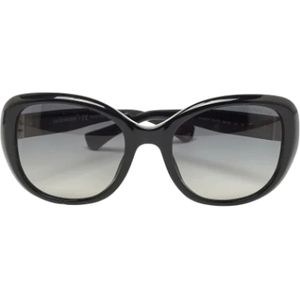 Armani Pre-owned, Pre-owned, Dames, Zwart, ONE Size, Pre-owned Acetate sunglasses