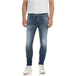 Replay, Jeans, Heren, Blauw, W36 L34, Stijlvolle Slim-Fit Heren Jeans